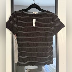 NWT Madewell smocked short sleeve tee